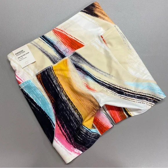 Calia Biker Short Energize Collection High Rise Artisan Hand Multi NWT Med / Lrg - Picture 5 of 5